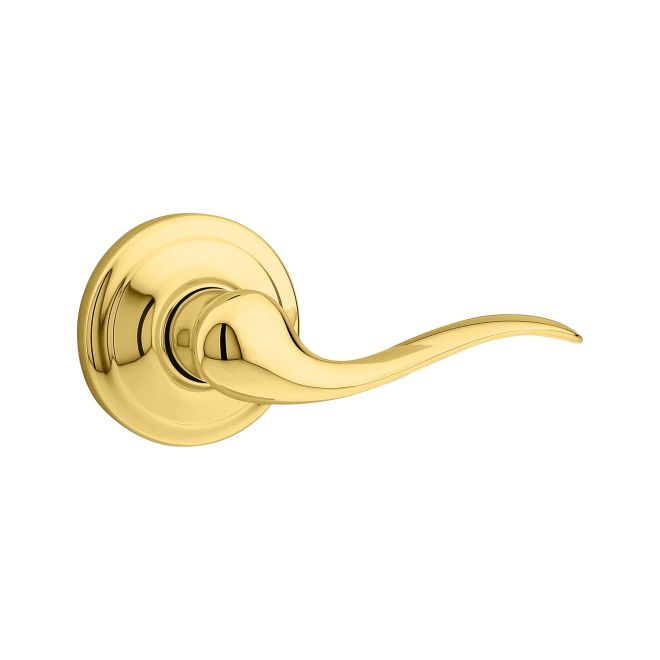 Kwikset Tustin Lever in Polished Brass finish