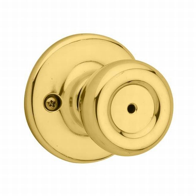 Kwikset Tylo Knob Half Dummy in Polished Brass finish