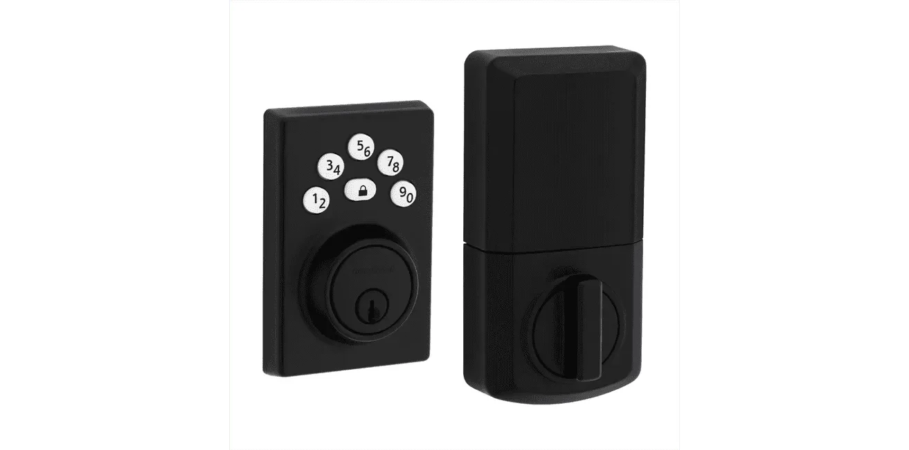 Kwikset Powerbolt 240 Contemporary Keypad Electronic Lock Iron Black