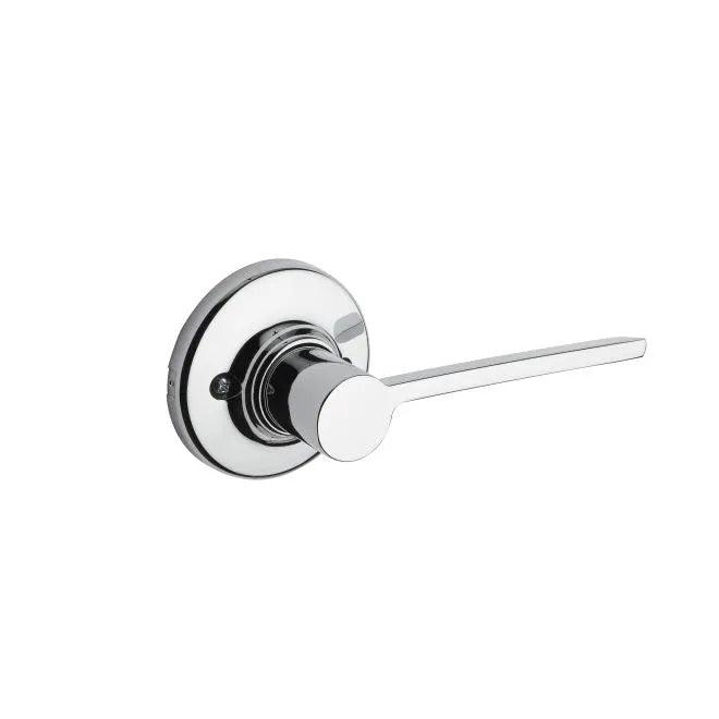Kwikset Right Hand Ladera Half Dummy Lever With Round Rosette in Polished Chrome finish