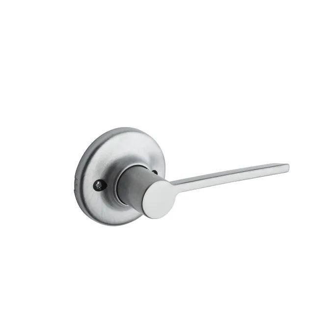 Kwikset Right Hand Ladera Half Dummy Lever With Round Rosette in Satin Chrome finish