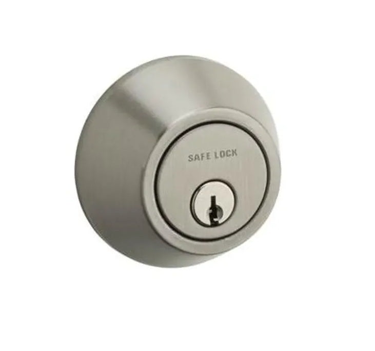 Kwikset Safe Lock Single Cylinder Deadbolt Satin Nickel