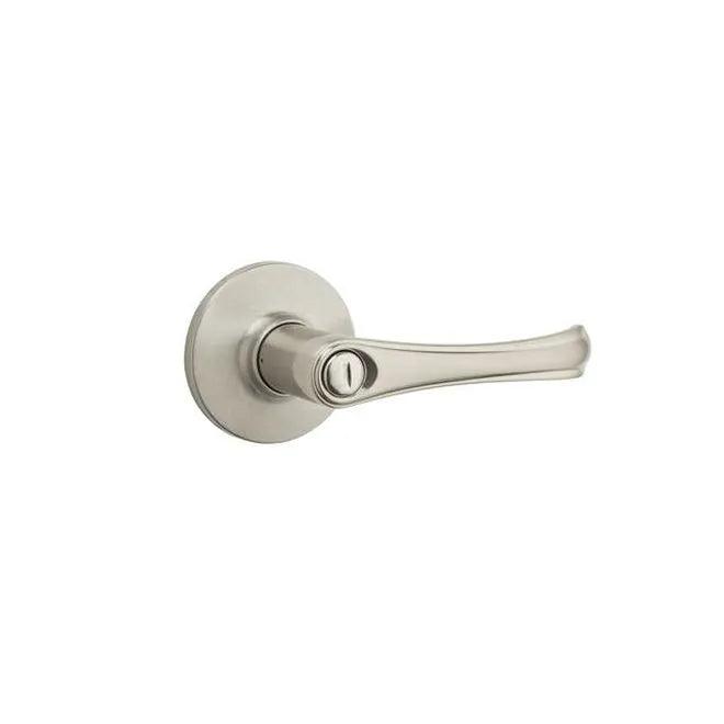 Kwikset Safelock Grapevine Privacy Lever in Satin Nickel finish