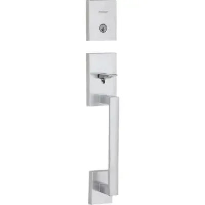 Kwikset San Clemente Exterior Handleset - Interior Trim Sold Separately Satin Chrome