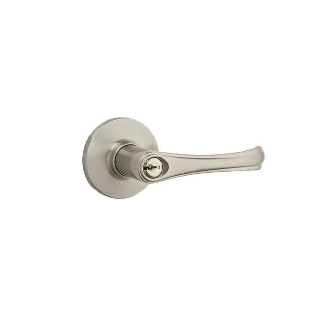 Kwikset Safelock Grapevine Lever Entry Lock in Satin Nickel finish