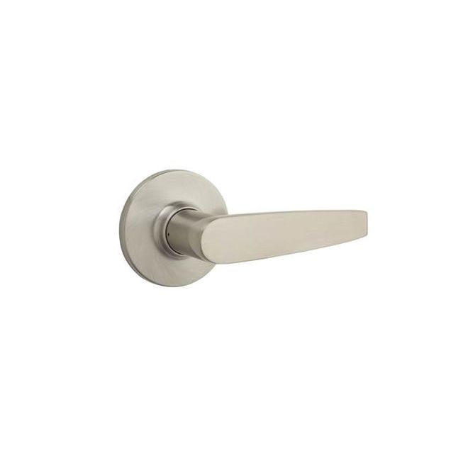 Kwikset Safelock Winston Lever Round Rosette Half Dummy in Satin Nickel finish