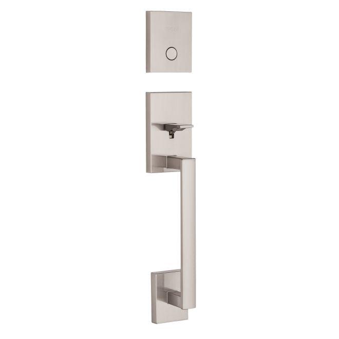 Kwikset San Clemente Dummy Exterior Handleset - Interior Trim Sold Separately in Satin Nickel finish