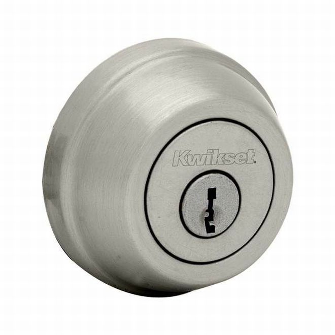 Kwikset Single Cylinder Deadbolt in Satin Nickel finish