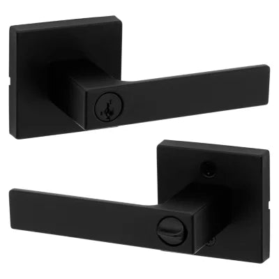 Kwikset Singapore Lever with Square Rosette