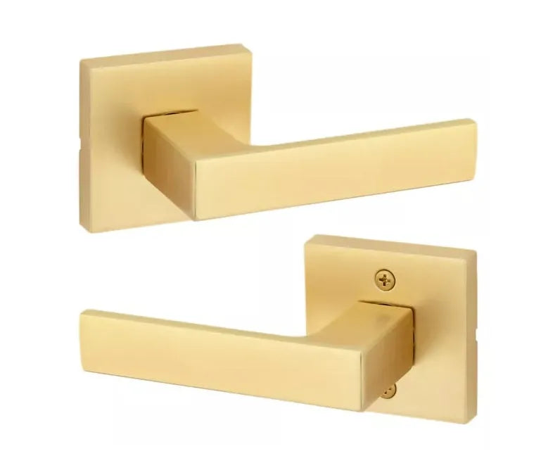 Kwikset Singapore Lever with Square Rosette