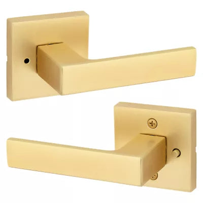 Kwikset Singapore Lever with Square Rosette