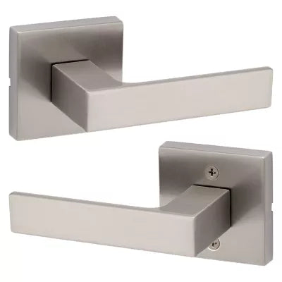 Kwikset Singapore Lever with Square Rosette