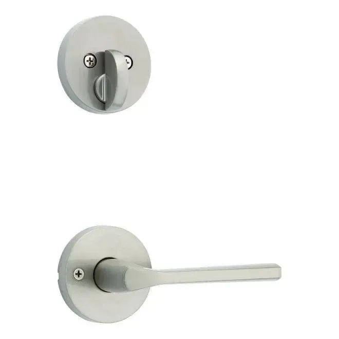 KwiksetKwikset Single Cylinder Interior Lisbon Lever Trim With Round Rosette - Exterior Trim Sold Separately in 