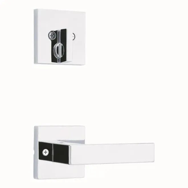 KwiksetKwikset Single Cylinder Interior Singapore Lever Trim With Square Rosette - Exterior Trim Sold Separately in 