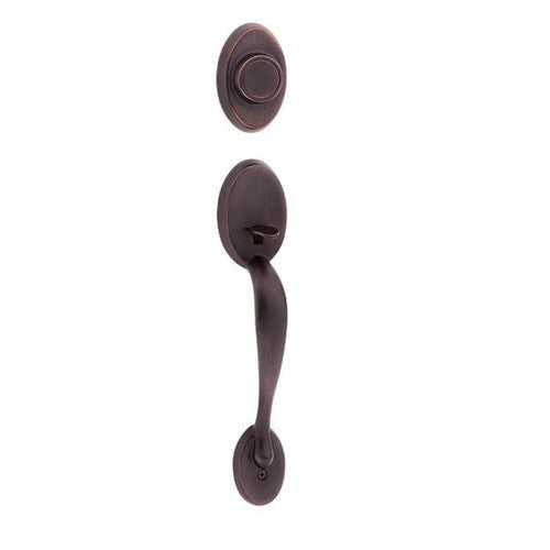 Kwikset Chelsea Dummy Exterior Handleset - Interior Trim Sold Separately in Venetian Bronze finish