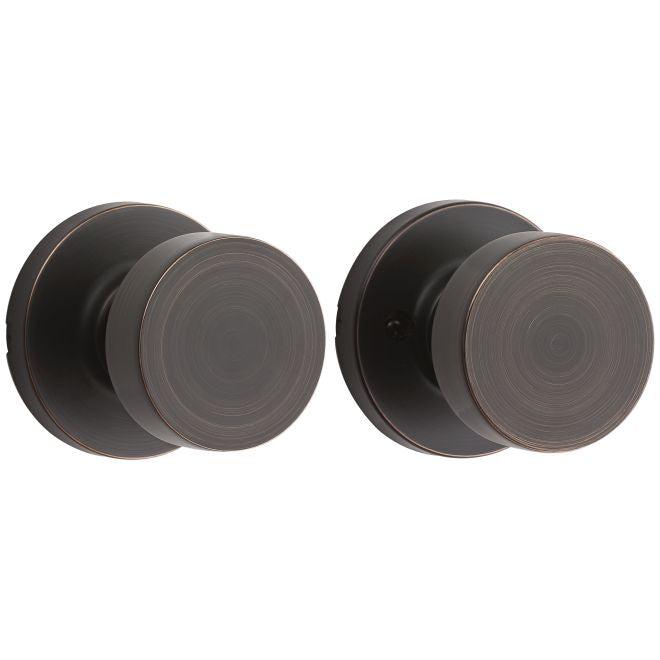 Kwikset Pismo Passage Knob With Round Rosette in Venetian Bronze finish