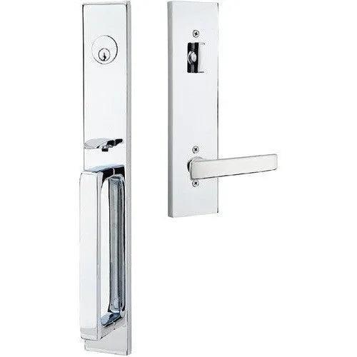 EmtekEmtek Lausanne Tubular Entrance Handleset with Geneva Lever in 
