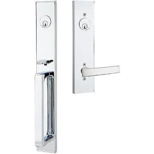 EmtekEmtek Lausanne Tubular Entrance Handleset with Geneva Lever in 