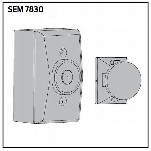 LCN Low Profile Wall Mount Hold Open Magnet in Aluminum finish