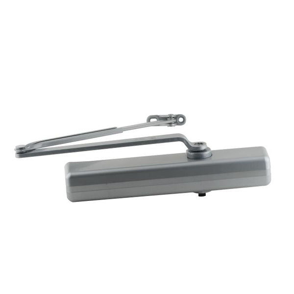 LCN Parallel Arm Adjustable 1-6 Surface Mounted Regular Door Closer With TBSRT Thru Bolts in Aluminum finish