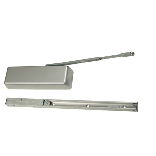 LCN Sentronic Surface Mounted Adjustable 1-4 Door Closer 24 Volt AC / DC in Aluminum finish