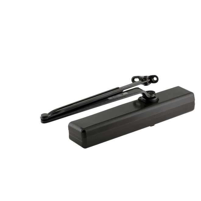 LCN Parallel Arm Adjustable 1-6 Surface Mounted Regular Door Closer With TBSRT Thru Bolts in Dark Bronze finish