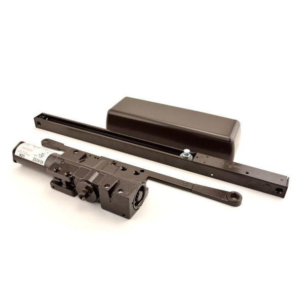 LCN Sentronic Surface Mounted Adjustable 1-4 Door Closer 24 Volt AC / DC in Dark Bronze finish