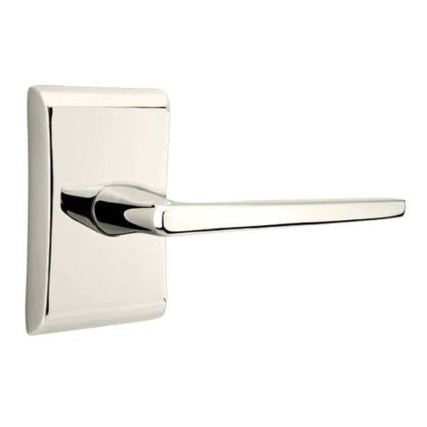 Emtek Hermes Lever With Neos Rosette in Lifetime Polished Nickel finish