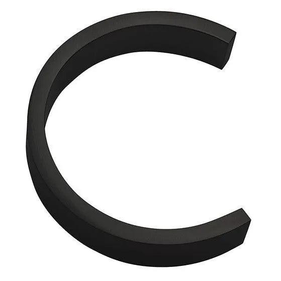 Linnea 5" High Address Letter C in Satin Black finish