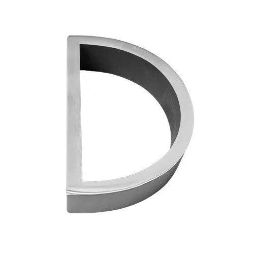 Linnea 5" High Address Letter D in Satin Stainless Steel finish