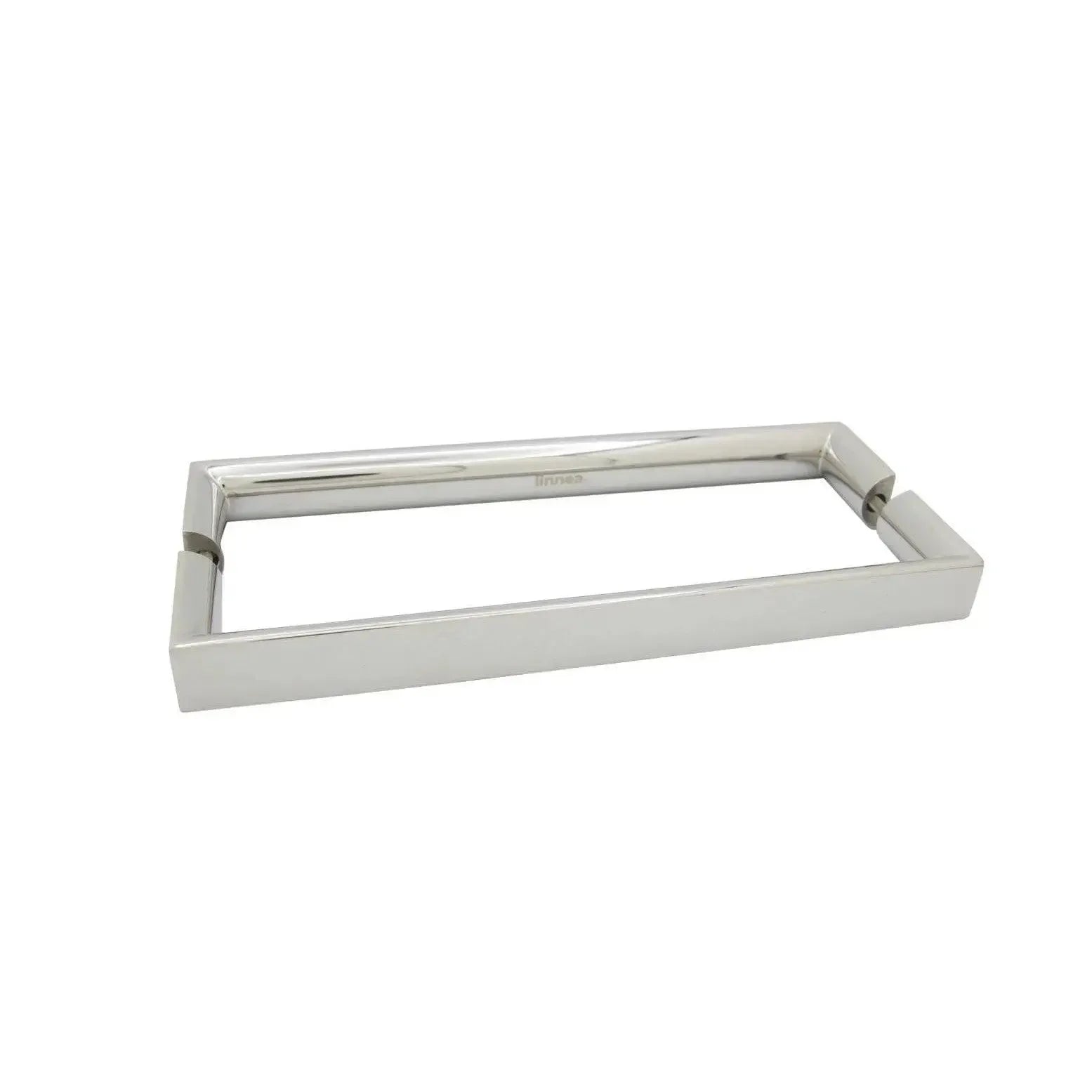 Linnea AP-2092 Back-to-Back Handle Appliance Pull, Glass Mounting in Polished Stainless Steel finish