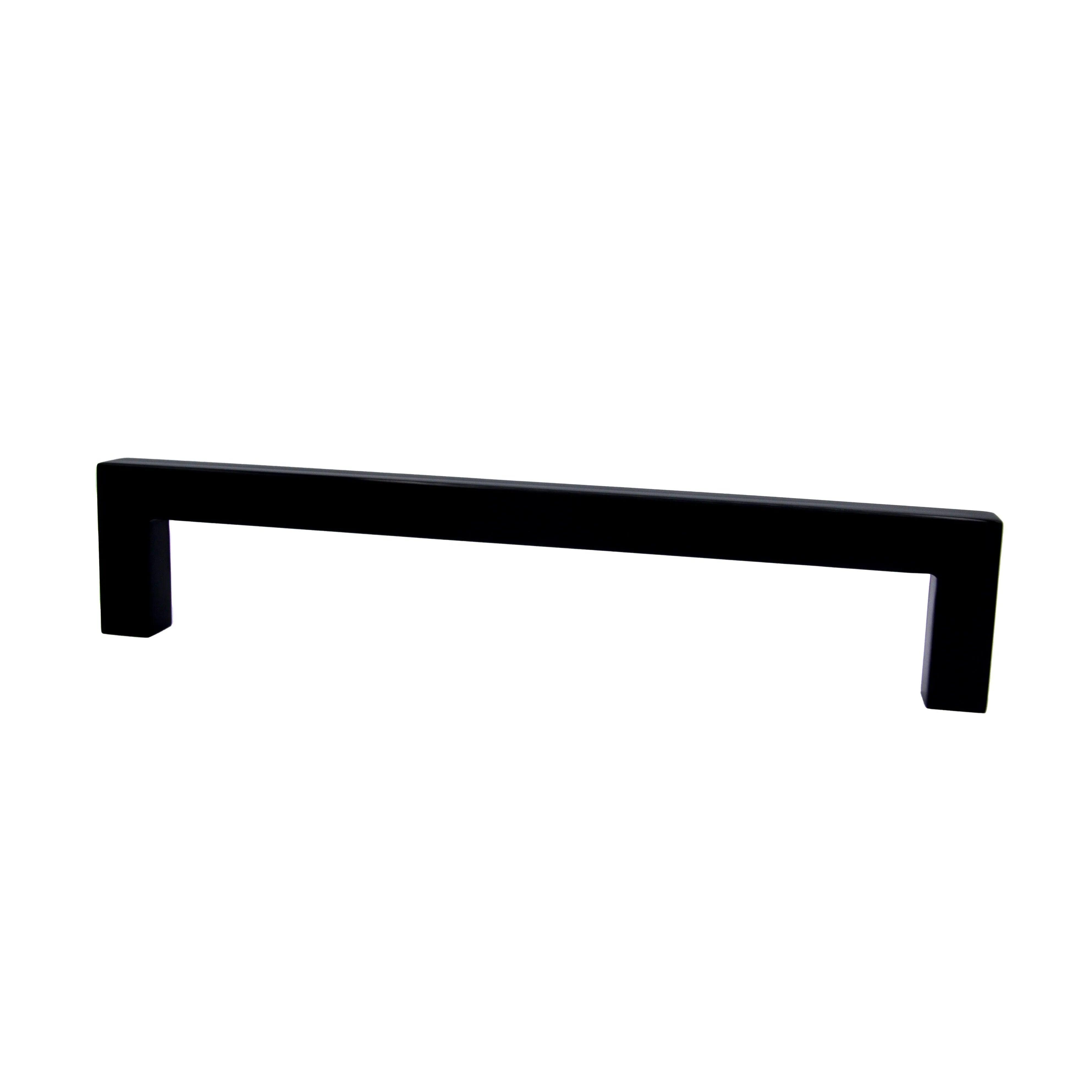 Linnea AP-244 Through Bolt Glass Mount Appliance Pull, 23.62" Center to Center Satin Black