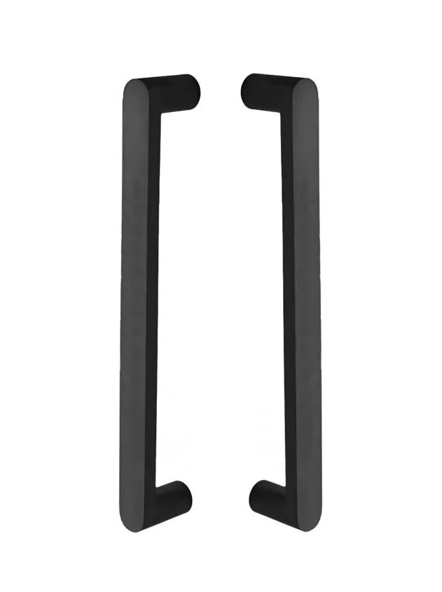 Linnea AP-256 Back-to-Back Handle Appliance Pull, Glass Mounting in Satin Black finish