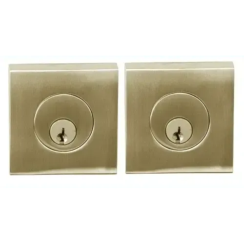 LinneaLinnea DB63S Modern Keyed Entry Double Cylinder Deadbolt and Square Rose in 