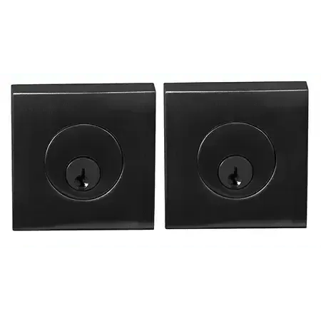 LinneaLinnea DB63S Modern Keyed Entry Double Cylinder Deadbolt and Square Rose in 