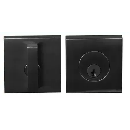LinneaLinnea DB63S Modern Keyed Entry Single Cylinder Deadbolt with Thumbturn and Square Rose in 