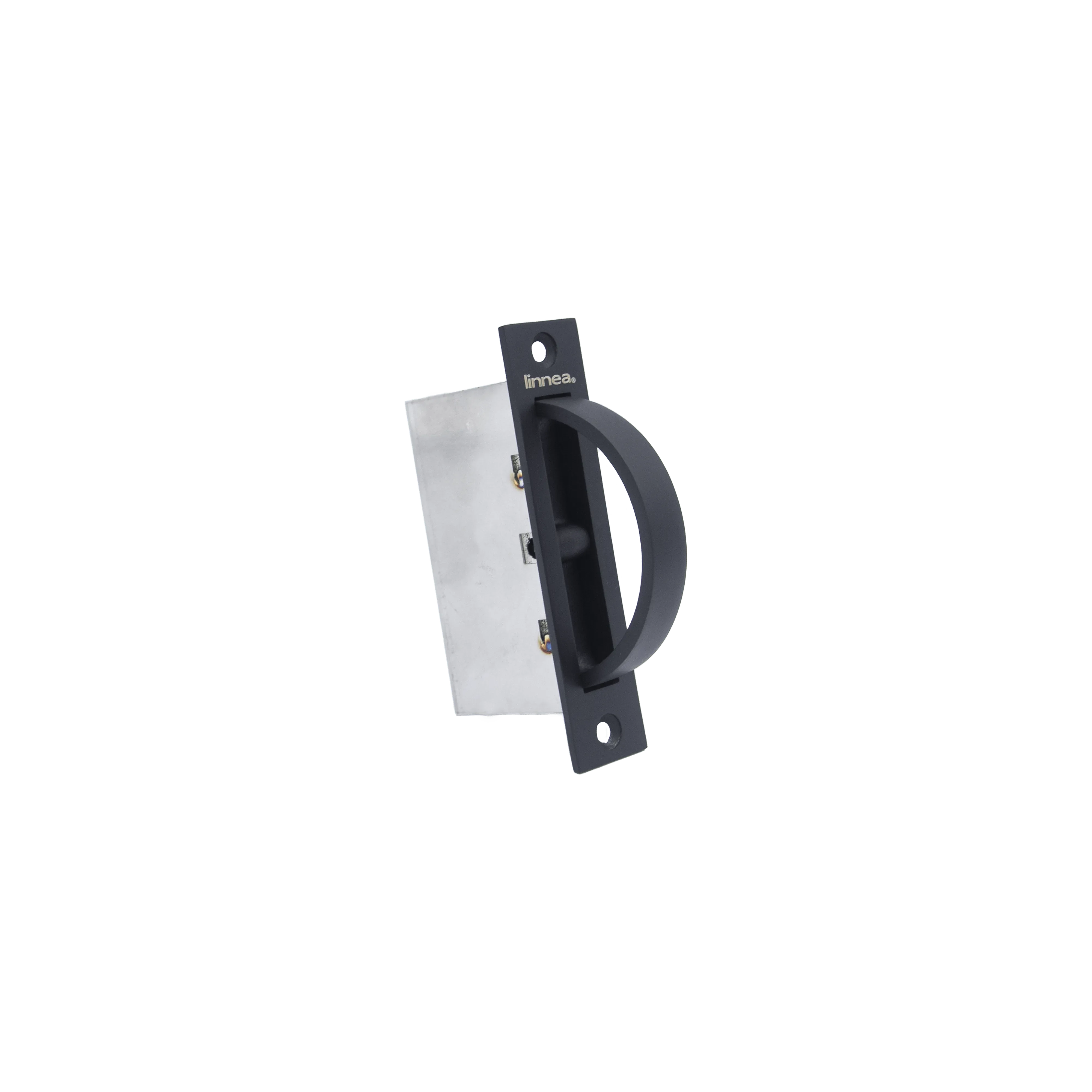 Linnea EP-600 Half Moon Shaped Pocket Door Edge Pull Satin Black