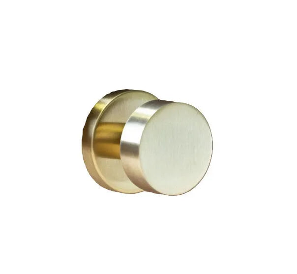 Linnea K66 Knob with Round Rosette in Satin Brass finish
