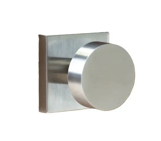 Linnea K66 Knob with Square Rosette in Polished Stainless Steel finish