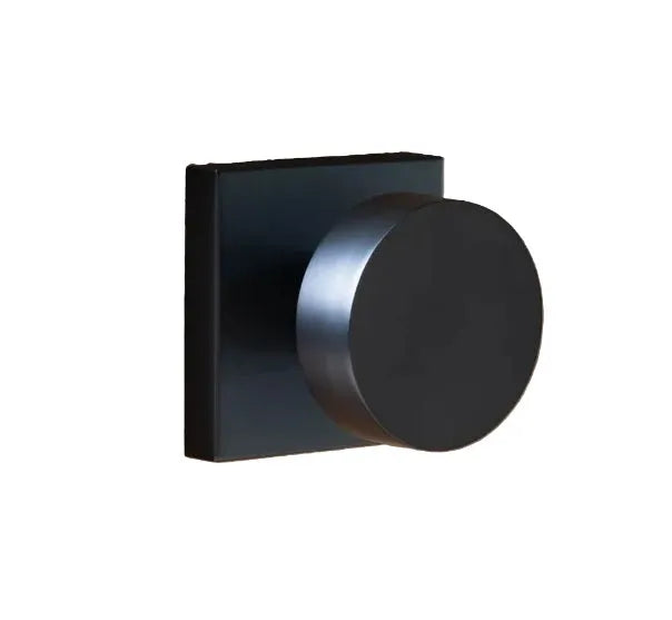Linnea K66 Knob with Square Rosette in Satin Black finish