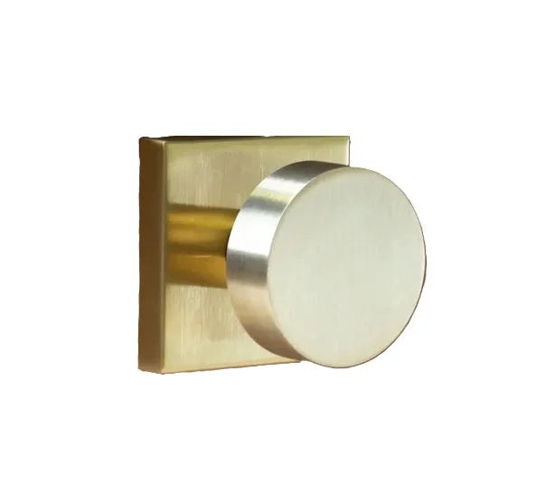 Linnea K66 Knob with Square Rosette in Satin Brass finish