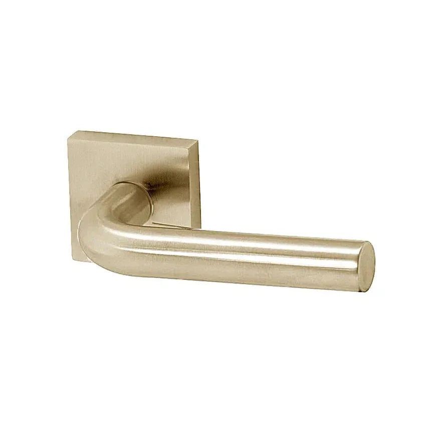 Linnea L03 Lever with Square Rosette Satin Brass