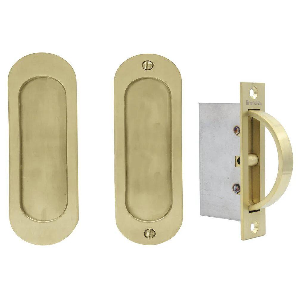 LinneaLinnea PL160R Round Passage Pocket Door Dummy Set in 