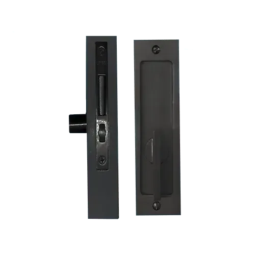Linnea PL160S Square ADA Compliant Privacy Pocket Door Lock in Satin Black finish