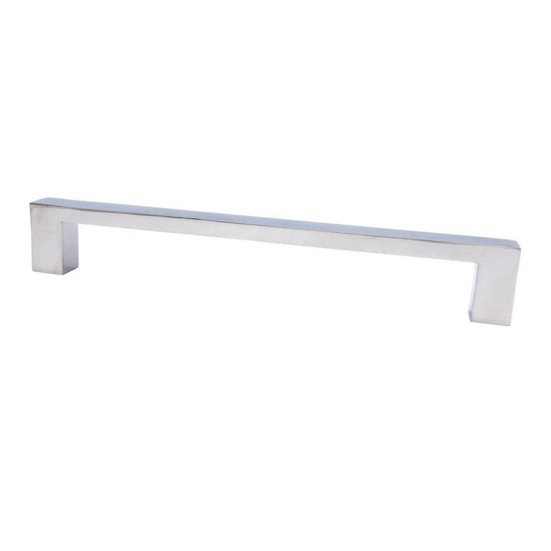 Linnea AP-2525 Through Bolt Glass Mount Appliance Pull, 11.81" Center to Center in Polished Stainless Steel finish