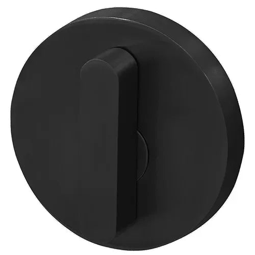 Linnea Round Modern One Sided Patio Deadbolt in Satin Black finish