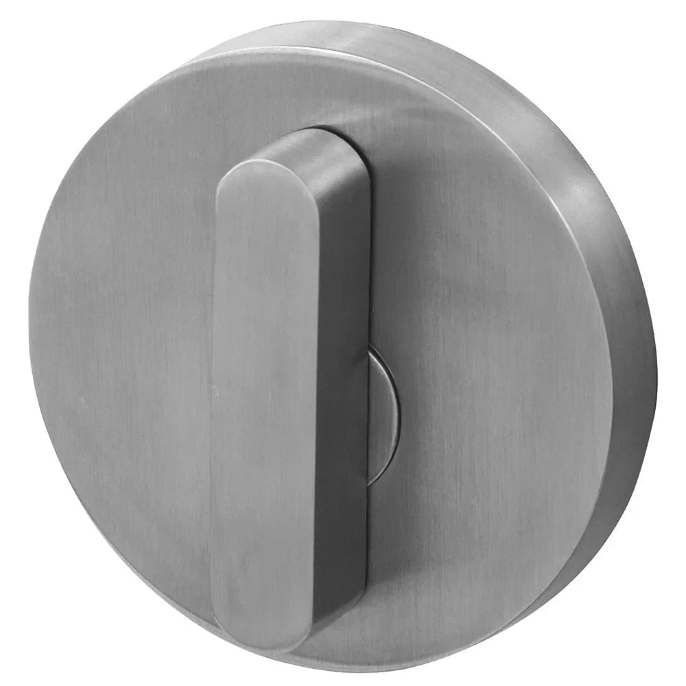 Linnea Round Modern One Sided Patio Deadbolt in Satin Stainless Steel finish