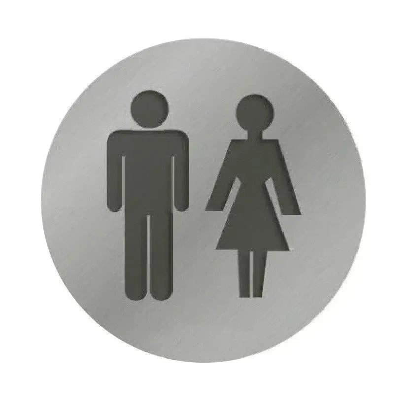 LinneaLinnea Round Unisex Restroom Sign in 