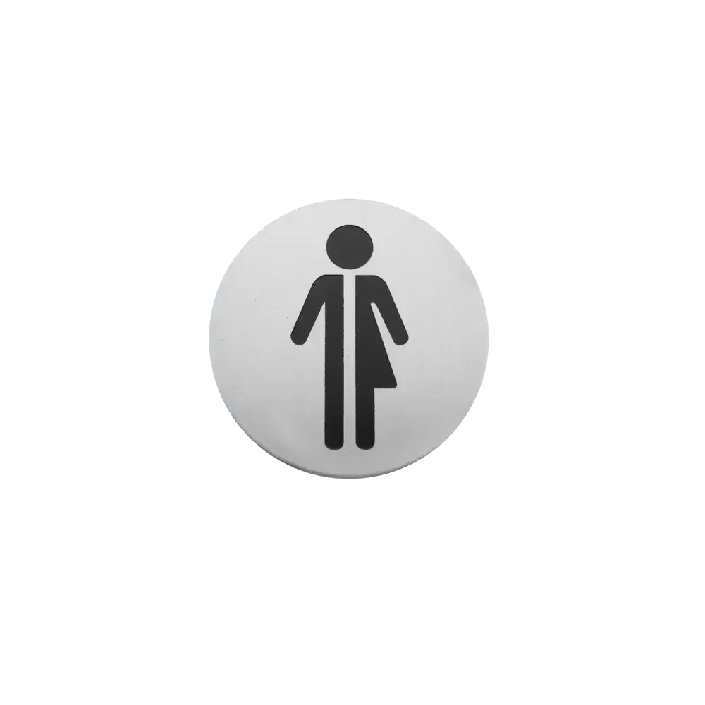 LinneaLinnea Round Unisex Restroom Sign in 