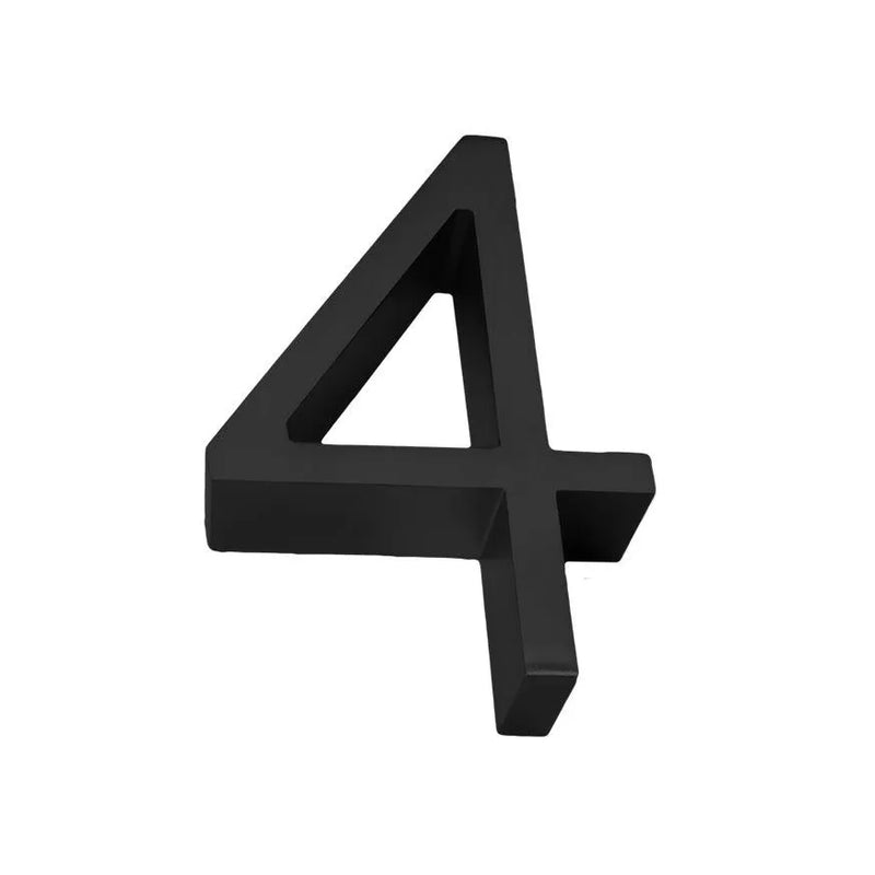 Linnea 5" High Address Number 4 in Satin Black finish